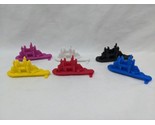 Lot Of (6) Plastic Boat Board Game Player Pawns Red Blue Yellow Pink Bla... - $8.90