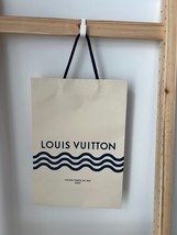 Louis Vuitton Shopping Empty Paper Gift Bag Beige Navy - £31.59 GBP