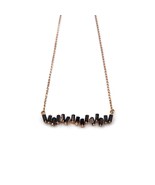 2 carat Black diamond rose gold necklace/black diamond spinal necklace f... - £1,256.35 GBP