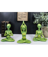 UFO Green Roswell Alien ET Yoga Meditation Body Mind and Soul Sitting Fi... - $68.37 CAD
