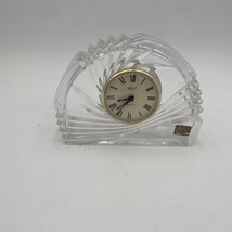 Mikasa Crystal Quartz Mantel Desk Clock Made in Germany Vintage Art Deco... - $25.87