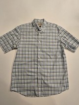 Duluth Trading COMPANY-Men&#39;s Check Short Sleeve Button Up Shirt Size Large Tall - $17.37