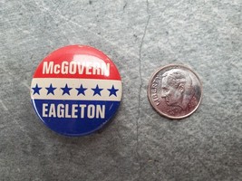 Vintage 1972 George McGovern &amp; Eagleton 1.50&quot; Political Pin Button Mint - £5.42 GBP
