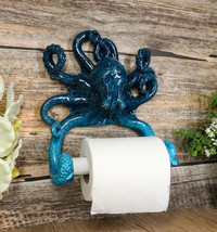 Nautical Marine Ocean Blue Sea Octopus Tentacles Wall Toilet Paper Holder - $39.99
