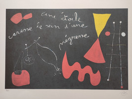 Joan Miró Signed - A Star Caresses the Breast of a Negress (Painting Poem), 1938 - £103.11 GBP