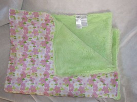 Baby Essentials White Pink Green Yellow Furry / Flower Floral Printed Bl... - £23.73 GBP