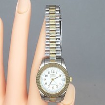 Vintage Timex Indiglo JJ Watch Water-Resistant Two-Tone Metal Band with Date - £11.87 GBP