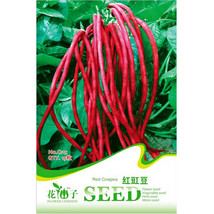 Red Long Cowpea Vegetable Seeds Pack 15 Seeds Edible Fresh Vegetables Gardening  - £9.56 GBP