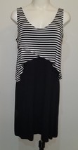 Style &amp; Co Sleeveless Dress Size Small Black White Stripes - $14.80