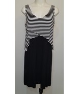 Style &amp; Co Sleeveless Dress Size Small Black White Stripes - $14.80