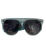 Kleo Plastic Oversized Flat Top Avaitor Fashion Sunglasses Blue Gold Lio... - £10.08 GBP