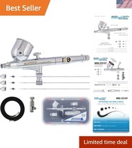 Dual-Action G233 Pro Airbrush with 3 Precision Needles for Artists &amp; Hob... - $65.99