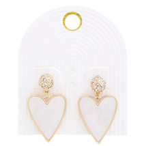 Heart Rhinestone Bead Dangle Earring - €11,16 EUR