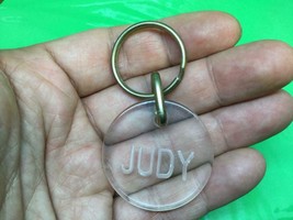 Vintage First Name Keyring JUDY Keychain Name tag Ancien Porte-Clés Prénom JUDY - £6.16 GBP