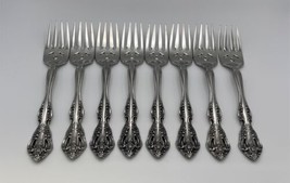 Set of 8 Oneida Stainless Steel MICHELANGELO Salad Forks - £71.10 GBP