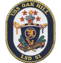 5&quot; Navy Uss LSD-51 Oak Hill Embroidered Patch - £23.17 GBP