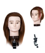 Male Mannequin Head with 100 Human Hair Haircut Training Head with Thick... - $989.52 MXN