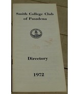 Vintage Soft Cover Smith College Club, Pasadena, 1972, GOOD COND - $6.77 CAD