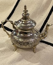 Gold Moroccan teapot, Moroccan gold silver teapot, Gold silver handmade ... - £80.17 GBP