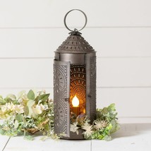 Chimney Lantern Light in Kettle Black Tin 18 inch tall image 2