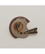 Vintage 1980s Miami Dolphins NFL Helmet Shaped Lapel Hat Vest Pin Tie Tack - $19.60