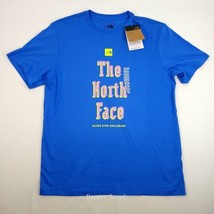 The North Face TShirt Men&#39;s Large Super Sonic Blue Proud Tee Cotton Stan... - $19.75