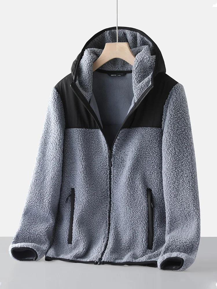 Plus Size Men&#39;s Winter Jacket Fleece Lined Zip Pockets work Hooded Windbreaker T - £155.95 GBP