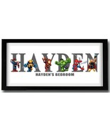 SUPER HERO SQUAD Personalised Name Print Art - Quality Frame Included - ... - €31,16 EUR