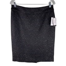 Nine West Pencil Skirt La Vie En Rose Black Multi Sequin 8 New - $29.69