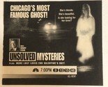 Unsolved Mysteries Tv Guide Print Ad Robert Stack Chicago’s Famous Ghost... - $5.93