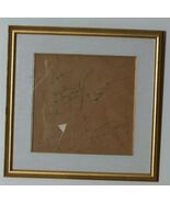Signed Doodle on Kraft Paper by Peter Max in Frame Original Sketch - $68,708.05 MXN