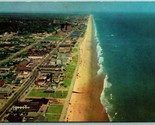 Aerial View Virginia Beach Virginia UNP Unused Plastichrome Chrome Postc... - £2.33 GBP