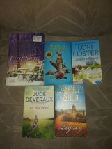 5 Romance Paperbacks Nora Roberts Danielle Steel Jude Deveraux Lori Fost... - £14.92 GBP