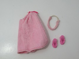 Barbie Spa to Fab Doll&#39;s terrycloth towel wrap headband wedge shoes flip... - £11.81 GBP