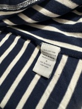 Keren Hart Women's Small Black & White Stripes Cotton Blend Shirt Top RN#010089 image 4