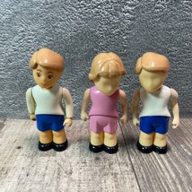 3 Vintage Little Tikes Dollhouse Family Dolls Mom Two Boys Figures Lot - $9.49