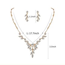 Elegant marquise vine cubic zirconia cz crystal necklace and earring bridal jewelry set thumb200