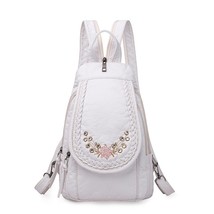 New Ladies Soft Washed Leather Backpack Cute Small Backpack School Bags for Girl - £29.28 GBP