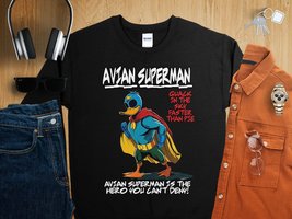 Duck Avian Superman Is The Hero You Can&#39;t Deny Funny Duck Superhero Sweatshirt  - £20.78 GBP