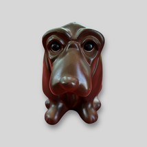 Vintage Plastic Basset Hound Sad Dog Bank Brown Royalty Designs - $14.60 CAD