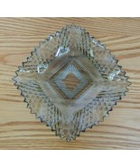 Vintage gray depression glass ruffled optic pattern art glass ashtray - $27.35 CAD