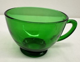 Vintage Anchor Hocking Forest Green Glass Punch Cup 3 1/4” Diameter - $5.89