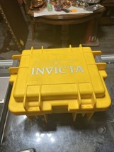 Invicta Waterproof Hard Yellow Plastic Watch Box/ Travel/ Storage/ Case - £18.63 GBP