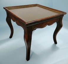 French Provencial Wood Low Square Side/Tea/Plant Table Cabriole Legs Bur... - $346.49