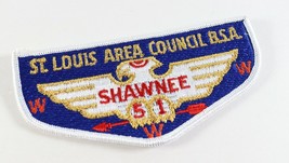 Vtg St Louis Shawnee Lodge 51 OA Order Arrow WWW Boy Scouts America Flap Patch - £9.26 GBP