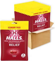 HALLS Relief Cherry Cough Drops, Economy Pack, 12 Packs of 80 Drops (960 Total D - £57.41 GBP