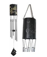 Monarch Butterlfy Cylindrical Steel Metal Filigree Hanging Solar Wind Chime - €27,47 EUR