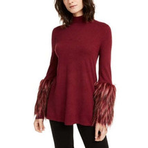 Alfani Faux-Fur-Cuff Mock-Neck Sweater, Size Small - £26.90 GBP