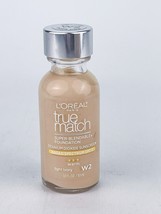 LOreal True Match Super Blendable Makeup W2 Light Ivory 1 Fluid Oz - £11.55 GBP