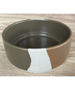 Top Paw Tricolor Wave Ceramic Dog Bowl Brown 26 oz Food Water Dish No Sl... - £25.16 GBP